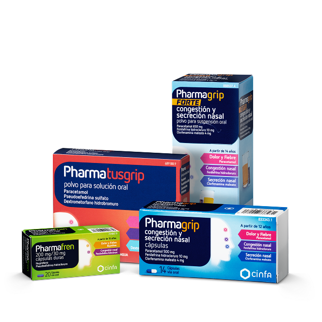 Bodegón de los productos de Pharmagrip