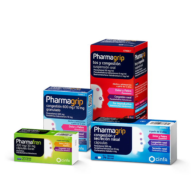 Bodegón de los productos de Pharmagrip
